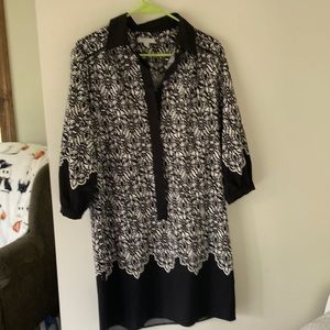 New York Company stretch 3/4 sleeve shift dress